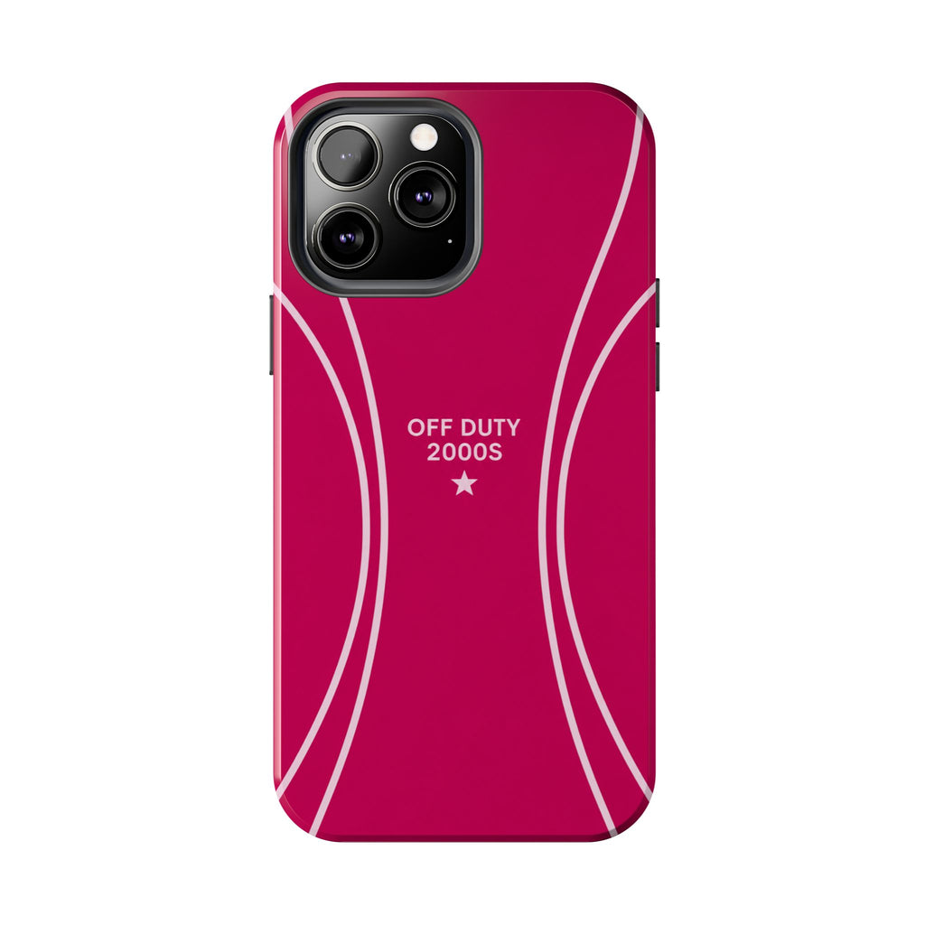 Tough Phone Case — 'Off Duty 2000s' Retro Pink Protective Case
