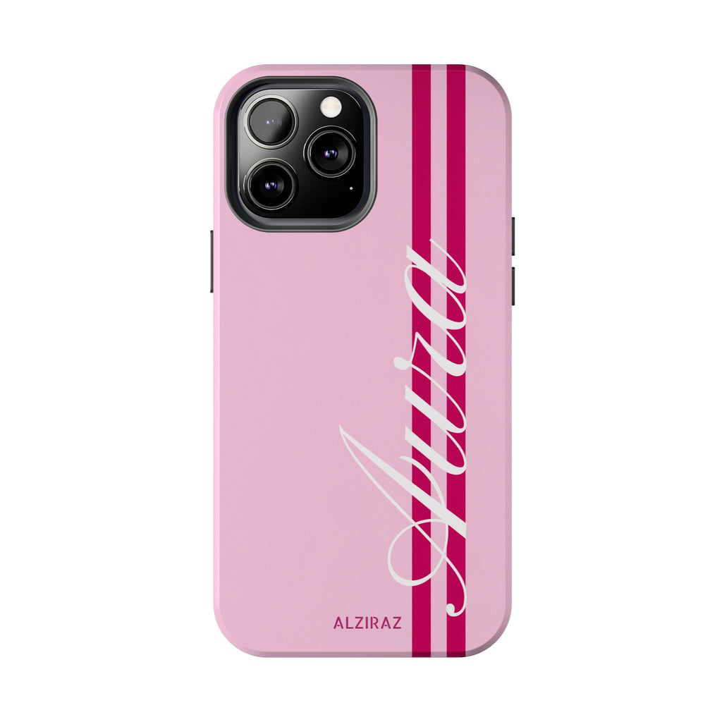 Pink Racing Stripe Phone Case