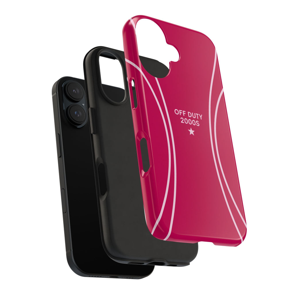 Tough Phone Case — 'Off Duty 2000s' Retro Pink Protective Case