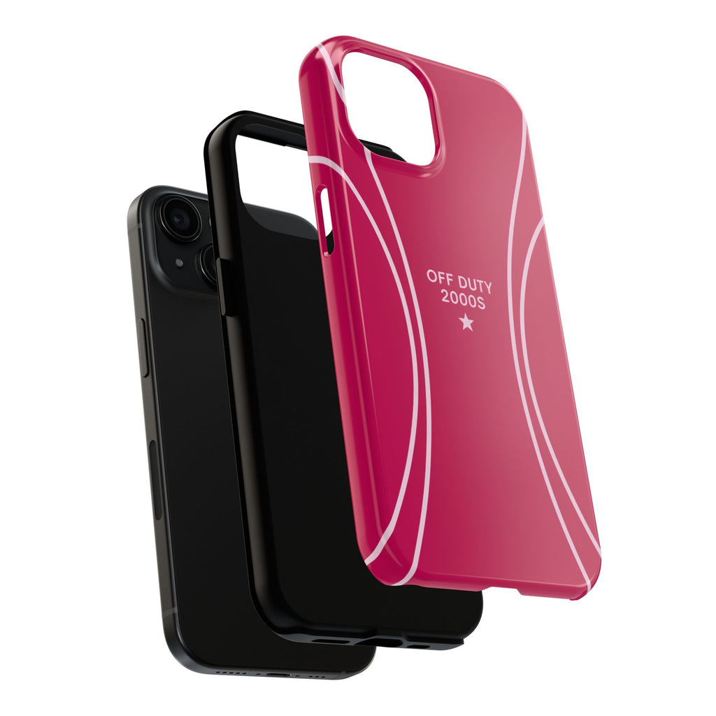 Tough Phone Case — 'Off Duty 2000s' Retro Pink Protective Case