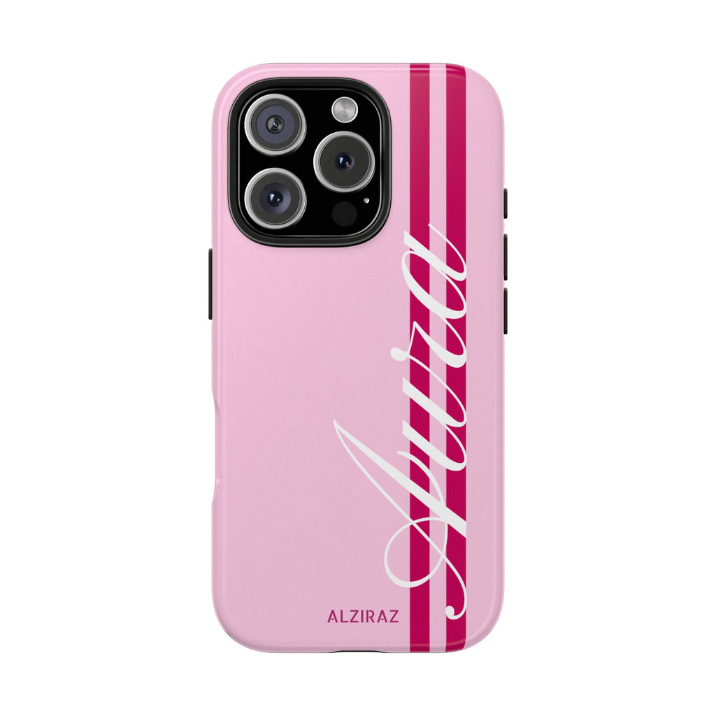 Pink Racing Stripe Phone Case
