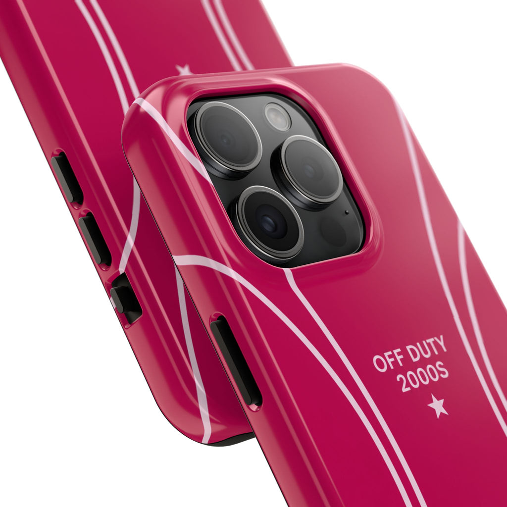 Tough Phone Case — 'Off Duty 2000s' Retro Pink Protective Case