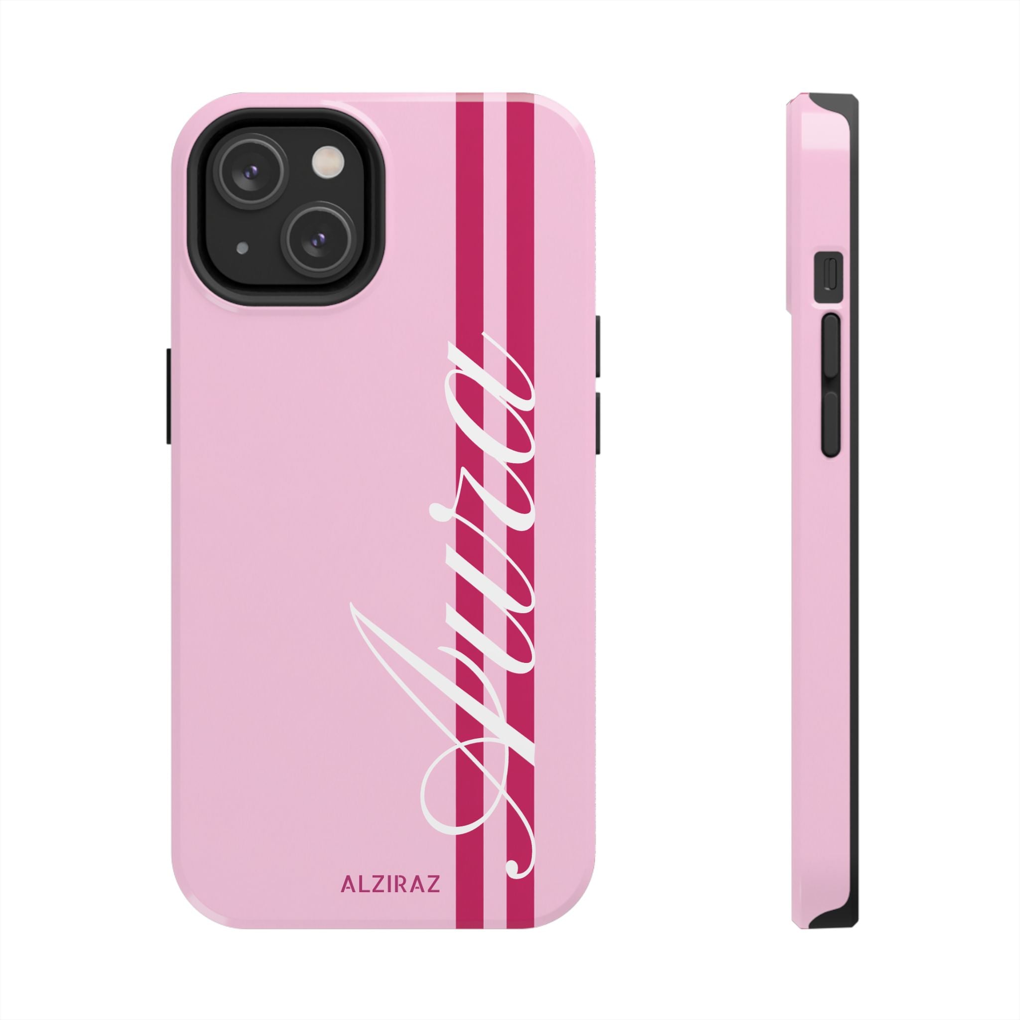 Pink Racing Stripe Phone Case