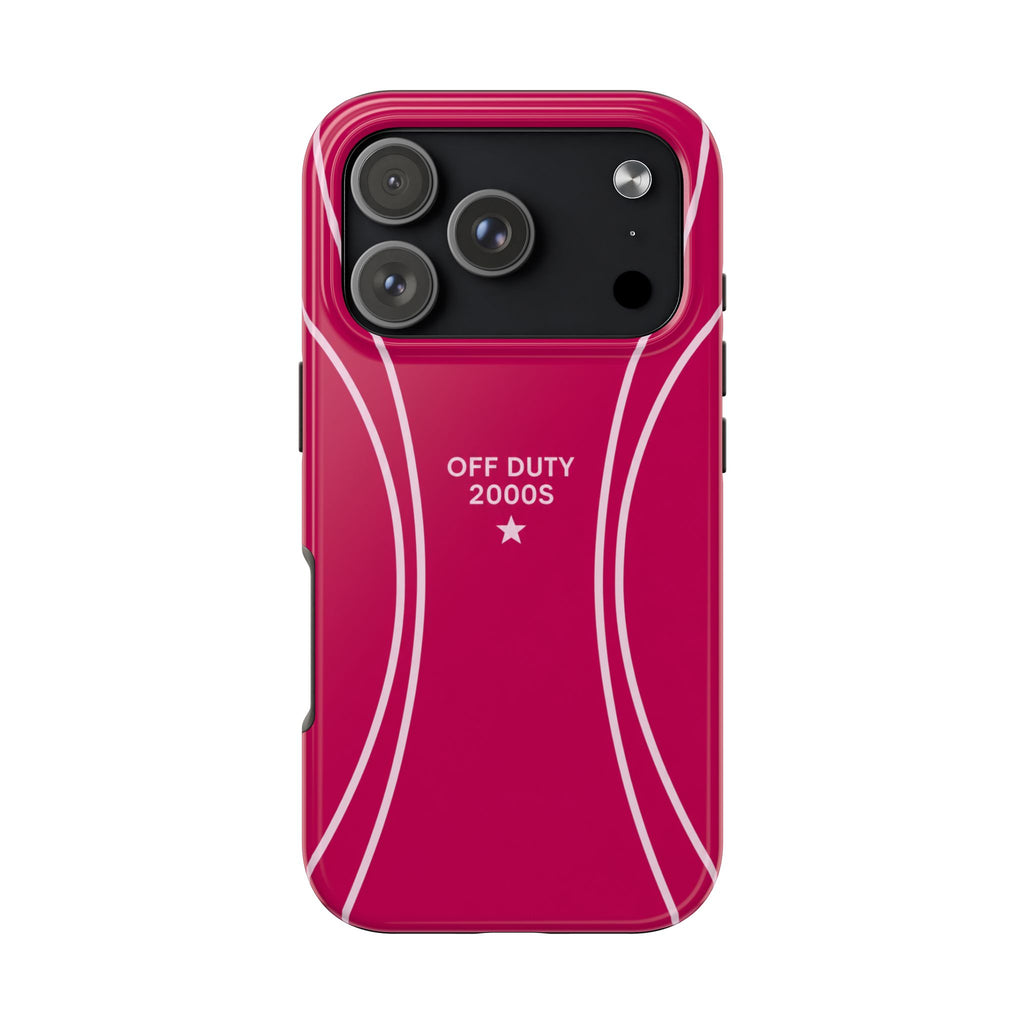 Tough Phone Case — 'Off Duty 2000s' Retro Pink Protective Case