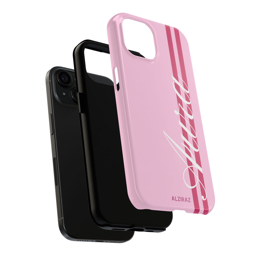 Pink Racing Stripe Phone Case