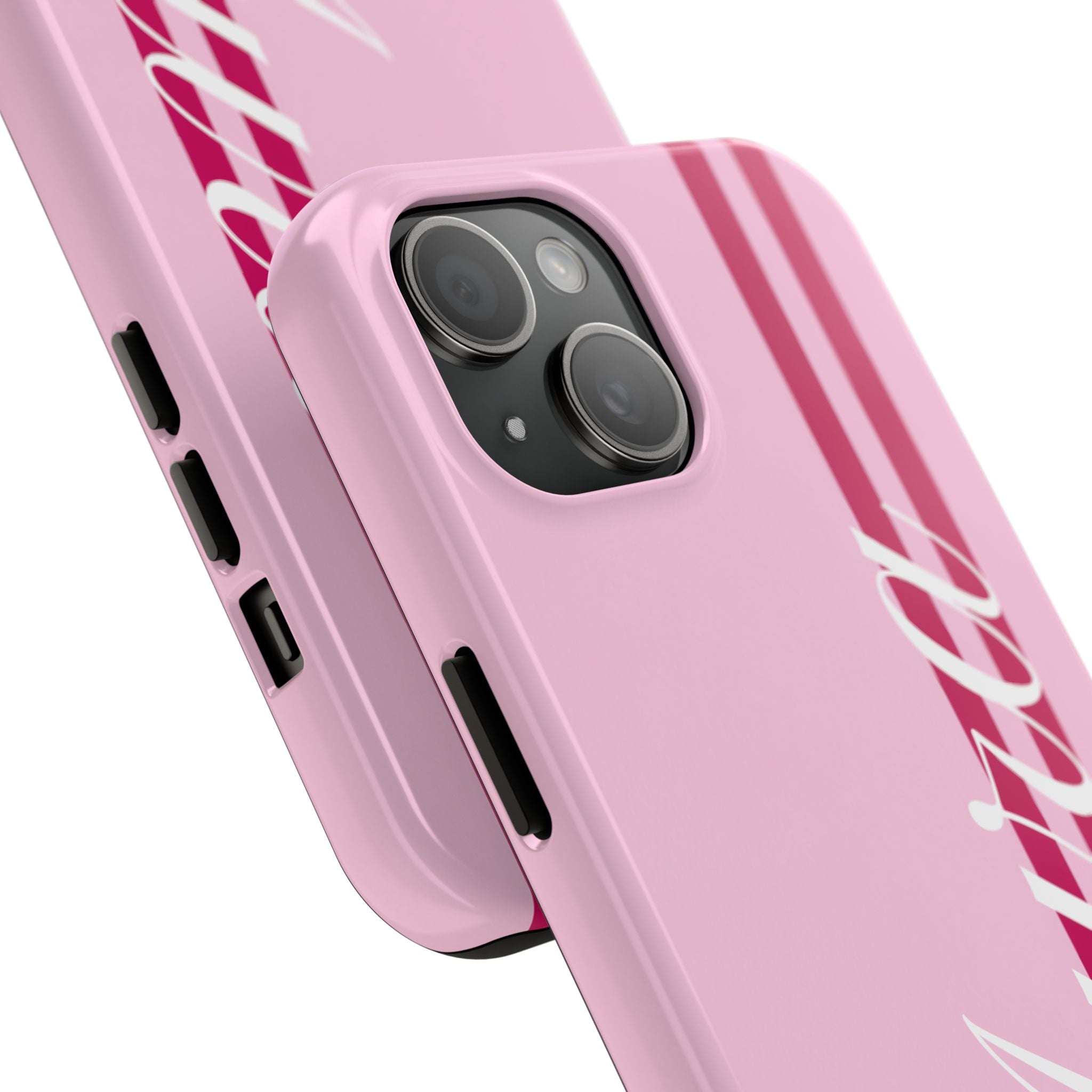 Pink Racing Stripe Phone Case