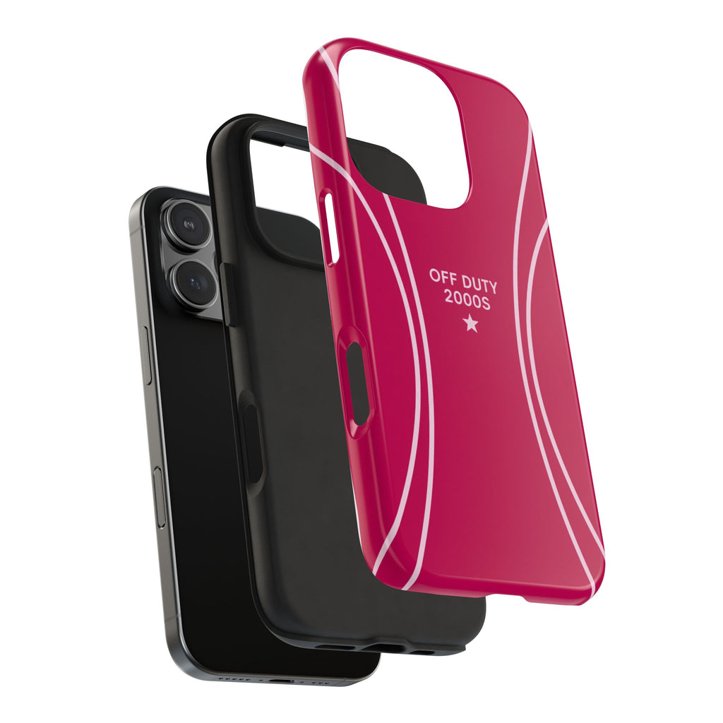 Tough Phone Case — 'Off Duty 2000s' Retro Pink Protective Case