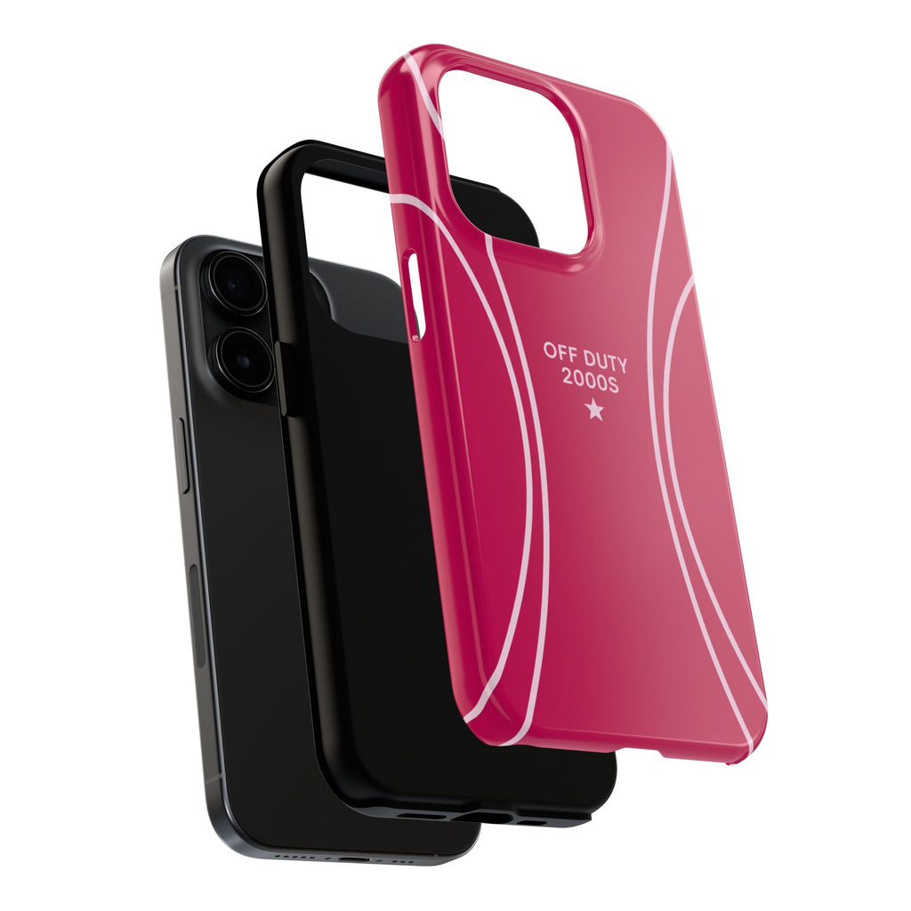Tough Phone Case — 'Off Duty 2000s' Retro Pink Protective Case