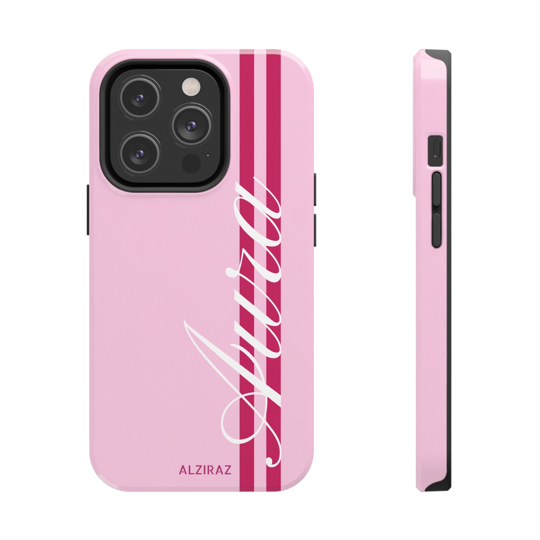 Pink Racing Stripe Phone Case