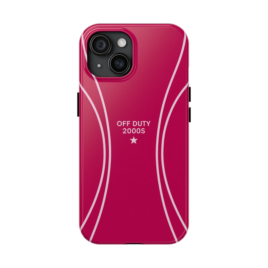 Tough Phone Case — 'Off Duty 2000s' Retro Pink Protective Case