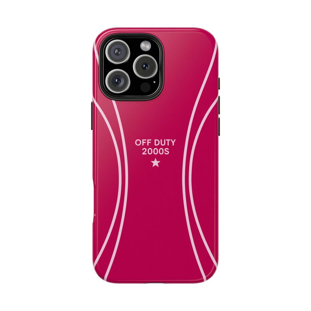 Tough Phone Case — 'Off Duty 2000s' Retro Pink Protective Case