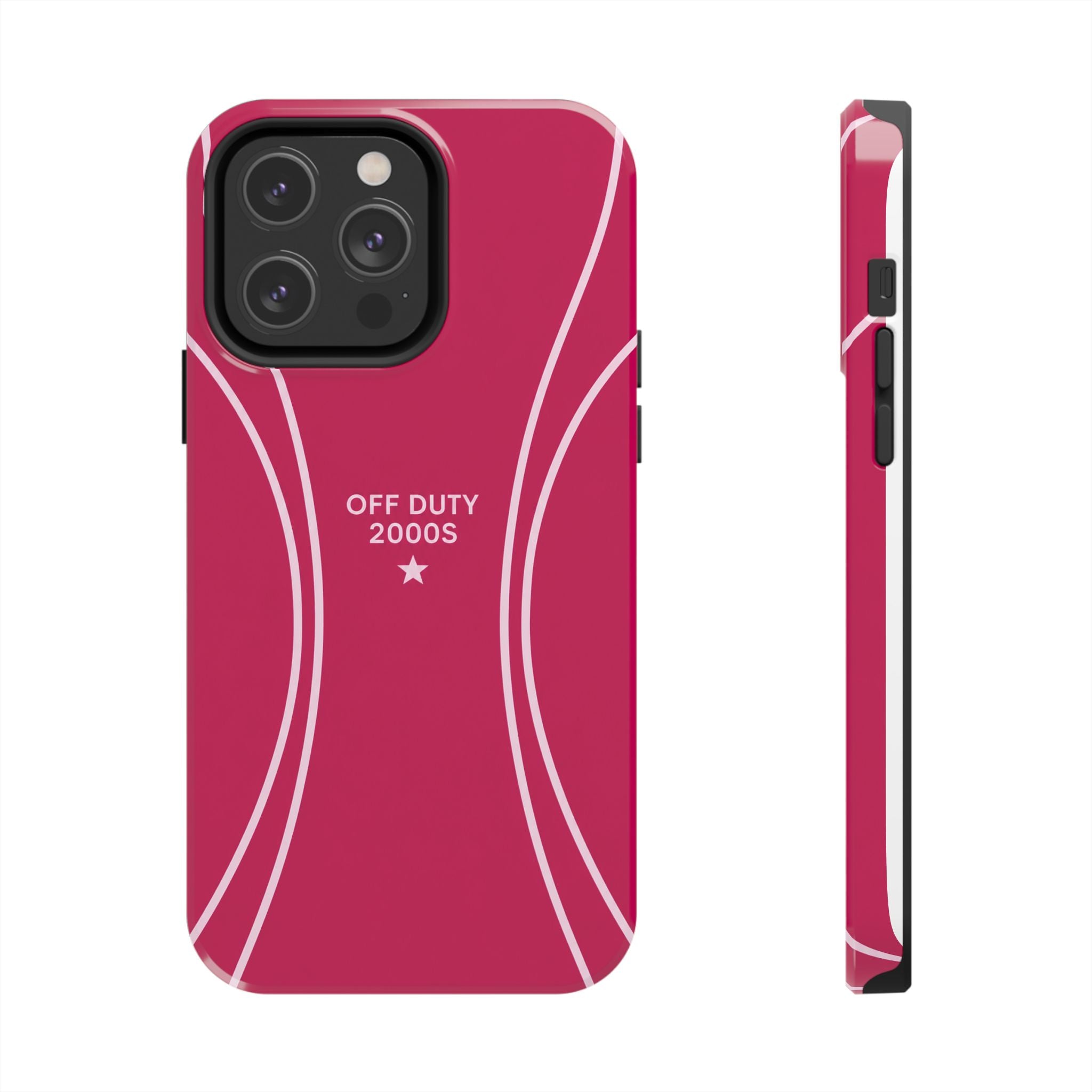 Tough Phone Case — 'Off Duty 2000s' Retro Pink Protective Case