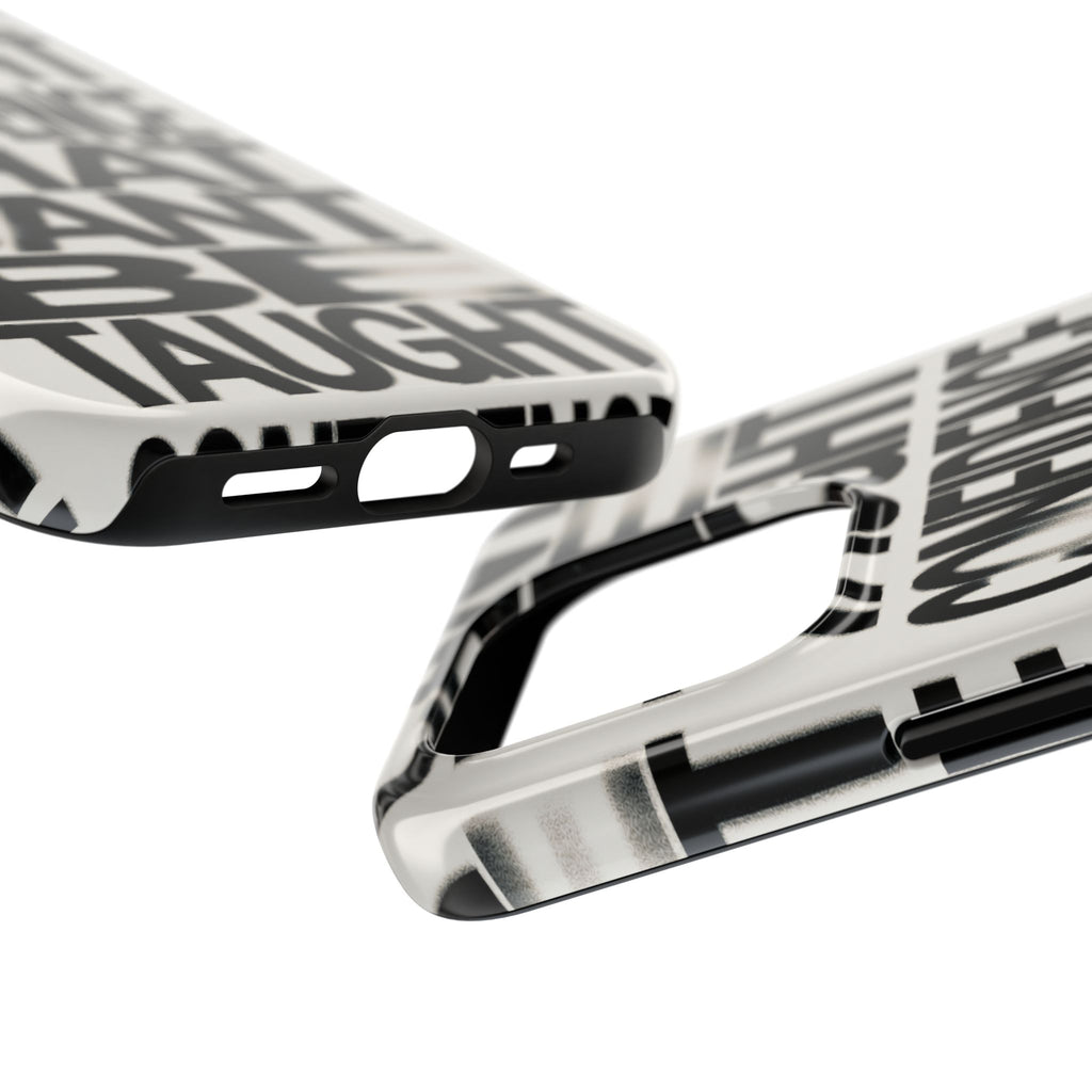 Tough Phone Case - Bold Typographic “Confidence That Can’t Be Taught” Black & White