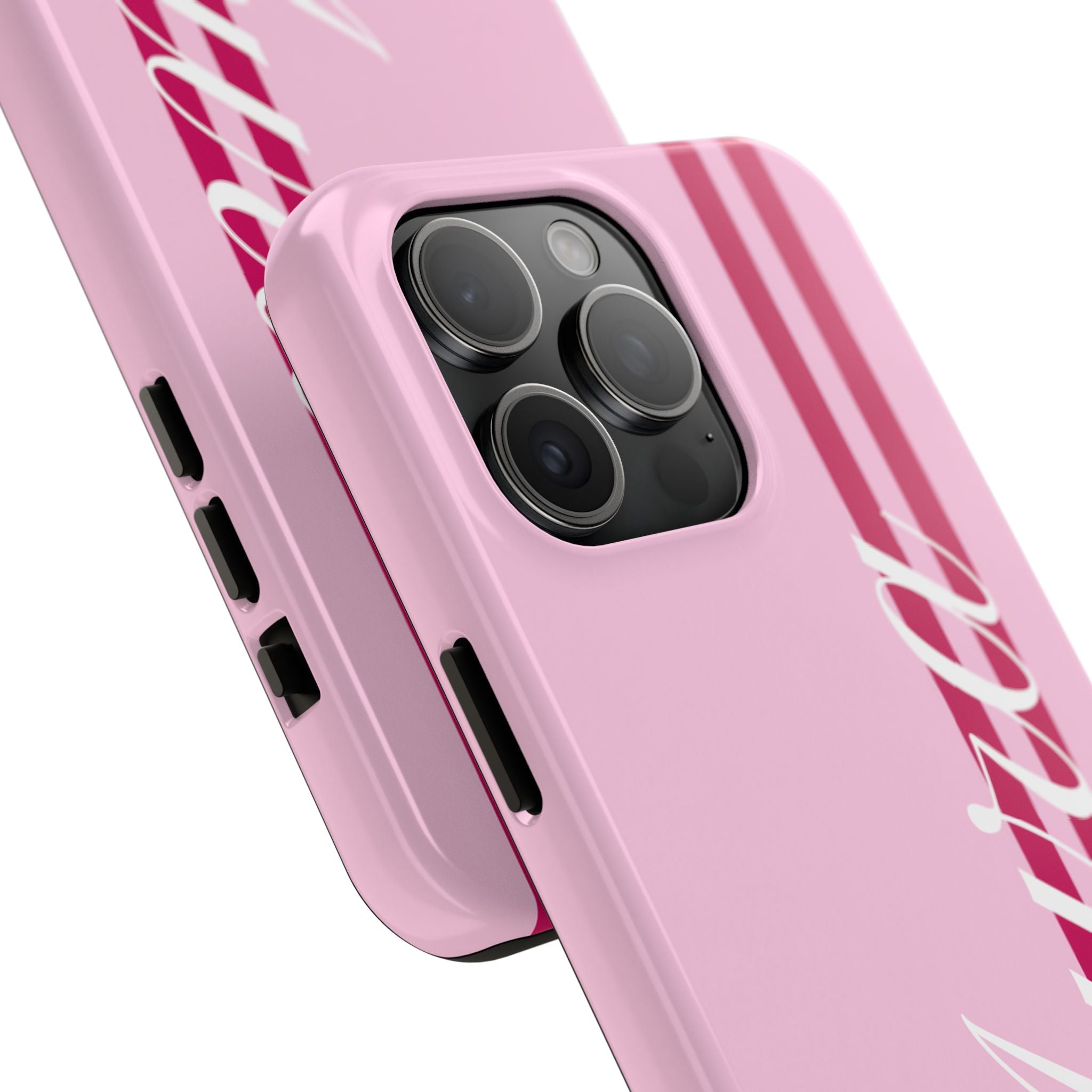 Pink Racing Stripe Phone Case