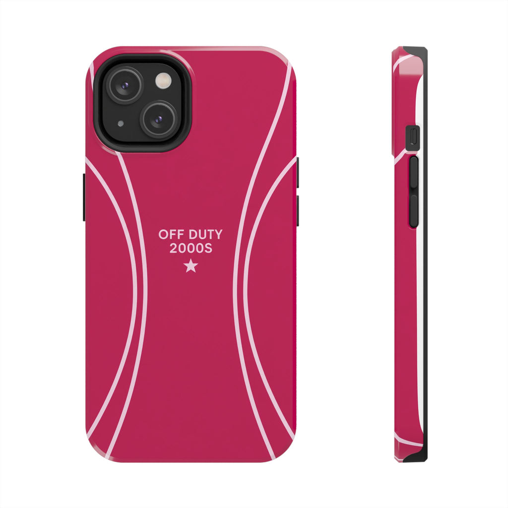 Tough Phone Case — 'Off Duty 2000s' Retro Pink Protective Case