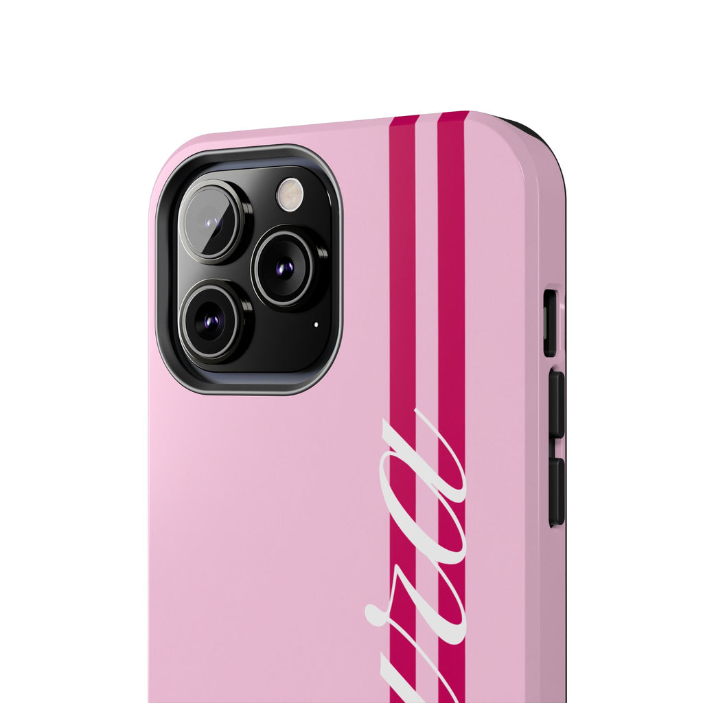 Pink Racing Stripe Phone Case