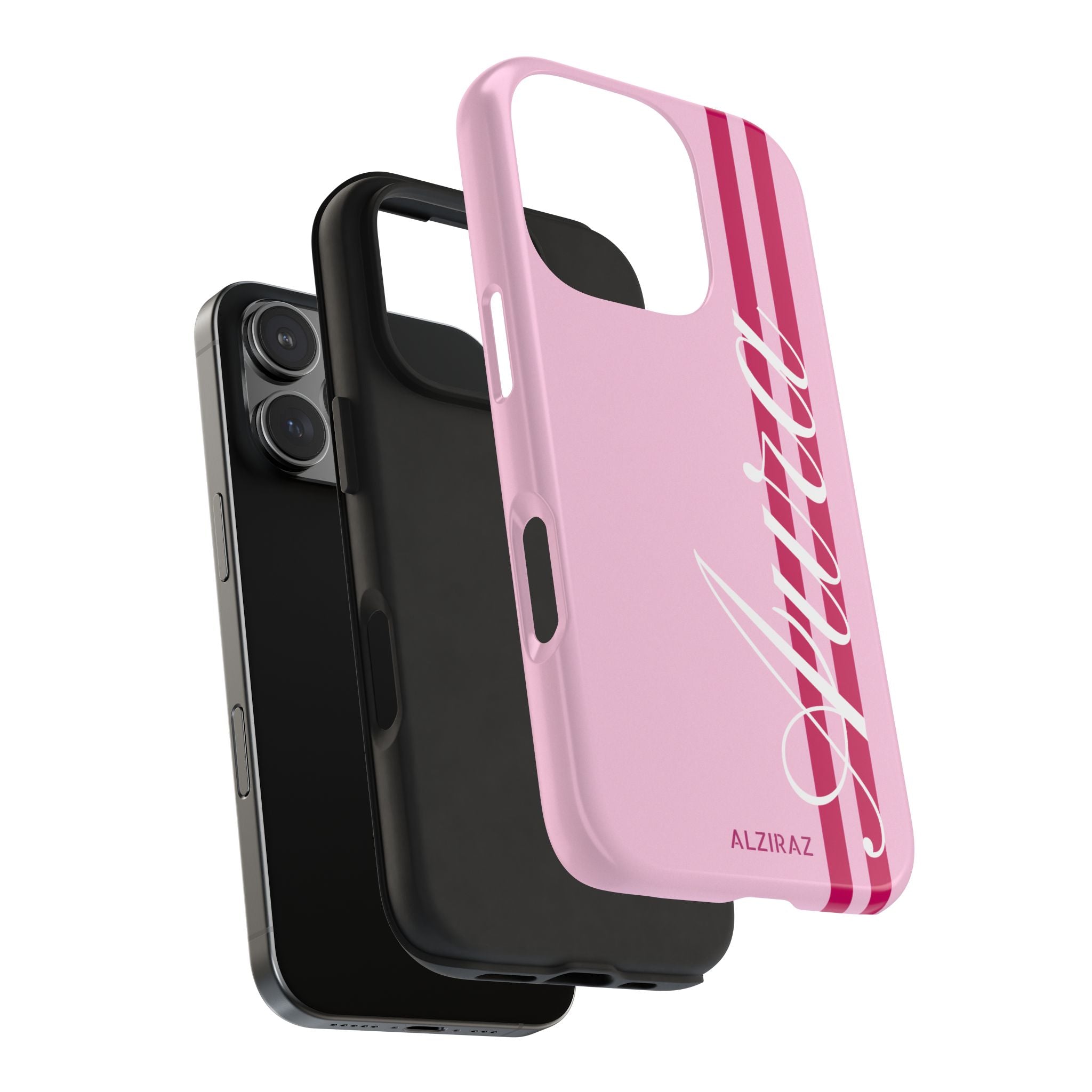 Pink Racing Stripe Phone Case