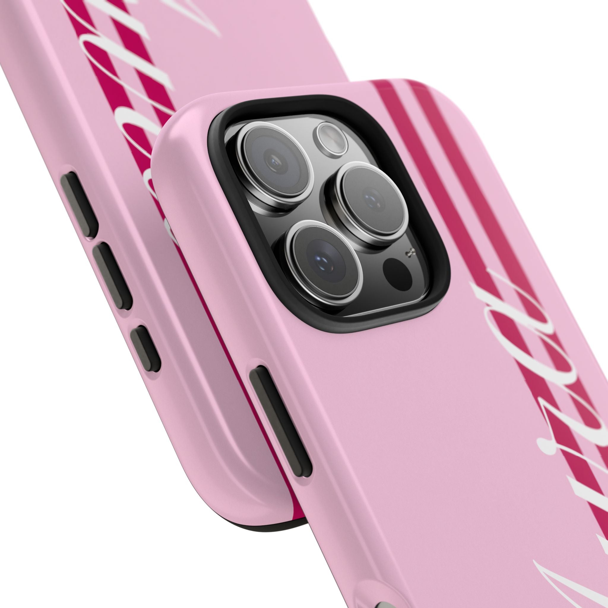 Pink Racing Stripe Phone Case