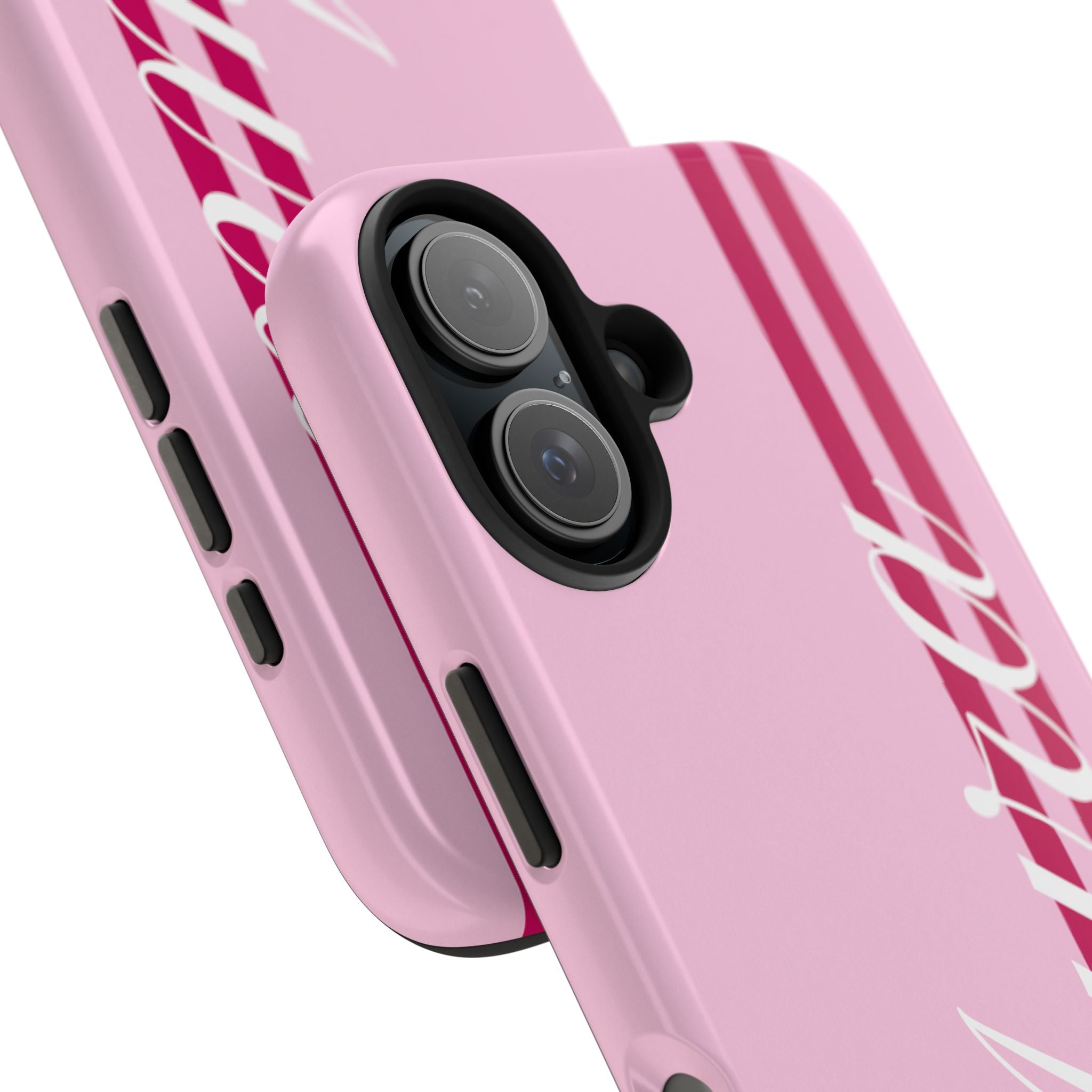 Pink Racing Stripe Phone Case