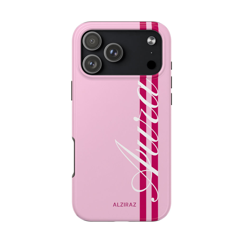 Pink Racing Stripe Phone Case