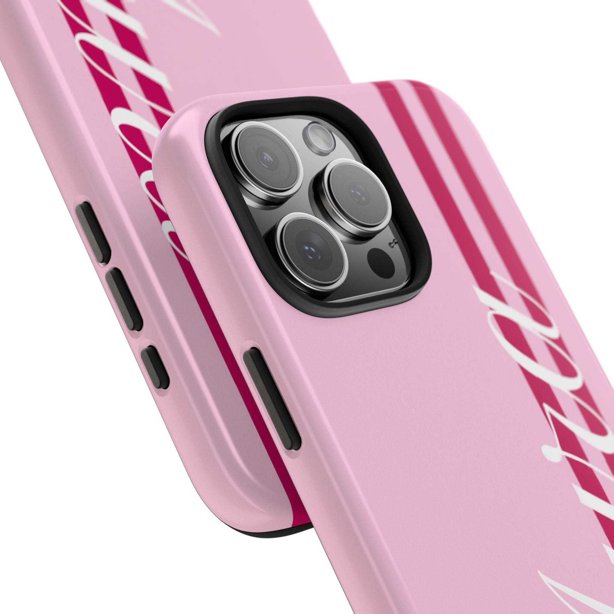 Pink Racing Stripe Phone Case