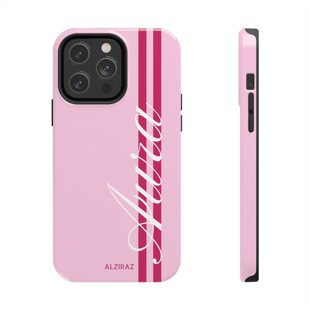 Pink Racing Stripe Phone Case
